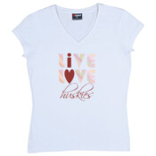 *New* Live Love Huskies Women's V-Neck T-shirt